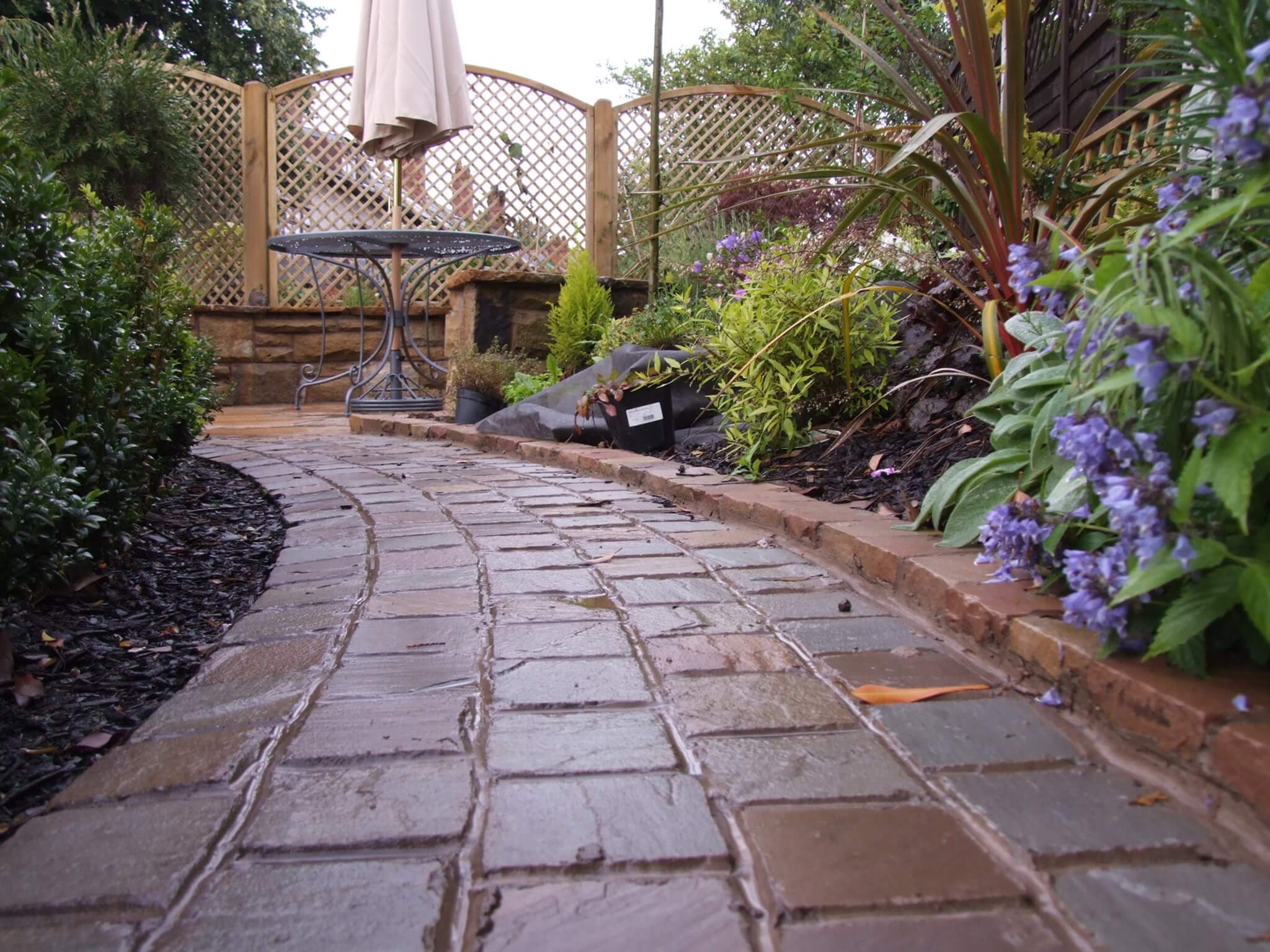 Garden path paving