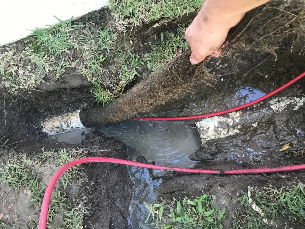 Blocked storm water drain